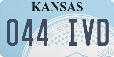 KS license plate 044IVD
