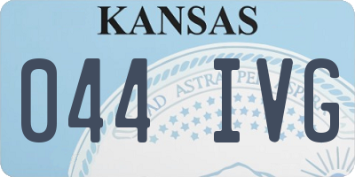 KS license plate 044IVG