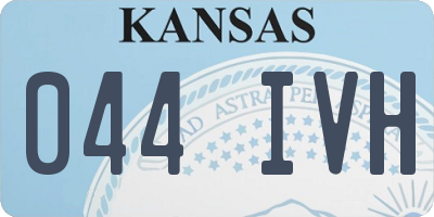 KS license plate 044IVH