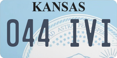 KS license plate 044IVI