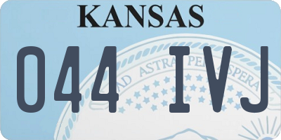 KS license plate 044IVJ