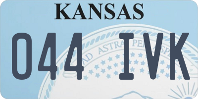 KS license plate 044IVK
