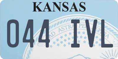 KS license plate 044IVL