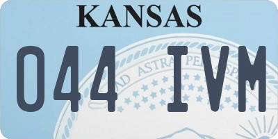 KS license plate 044IVM