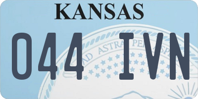 KS license plate 044IVN