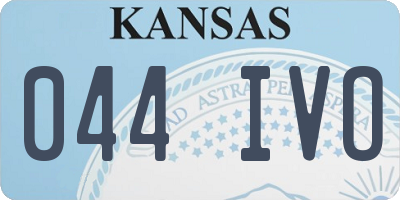 KS license plate 044IVO