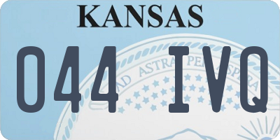 KS license plate 044IVQ