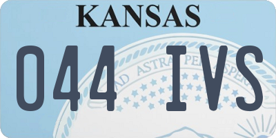 KS license plate 044IVS