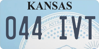 KS license plate 044IVT