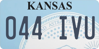 KS license plate 044IVU