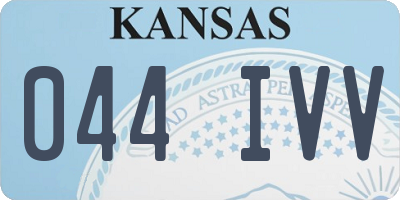 KS license plate 044IVV
