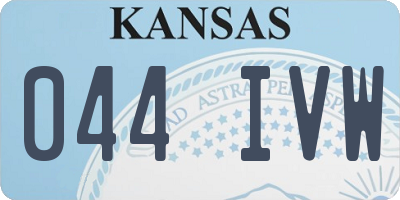 KS license plate 044IVW
