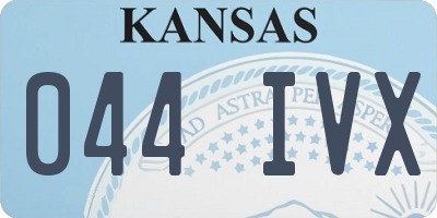 KS license plate 044IVX
