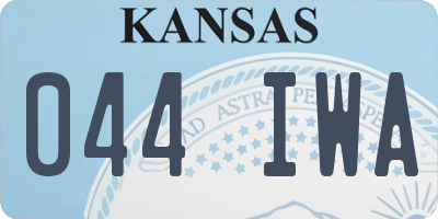KS license plate 044IWA