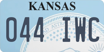 KS license plate 044IWC