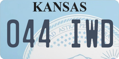 KS license plate 044IWD