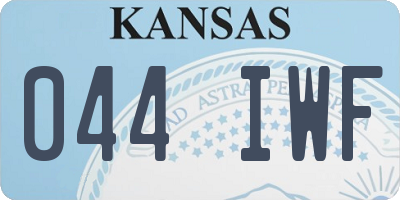 KS license plate 044IWF