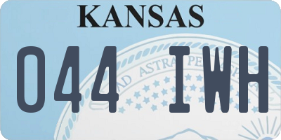 KS license plate 044IWH