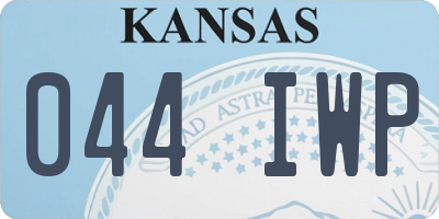 KS license plate 044IWP