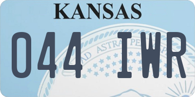 KS license plate 044IWR