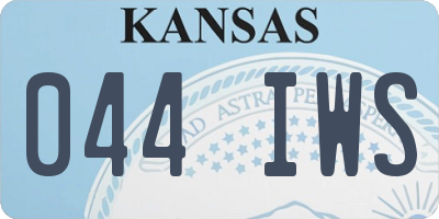 KS license plate 044IWS