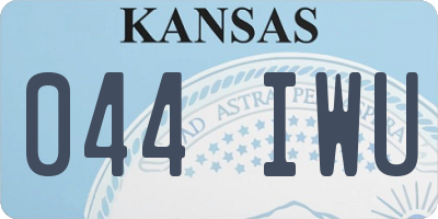 KS license plate 044IWU