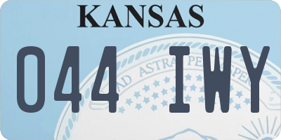 KS license plate 044IWY