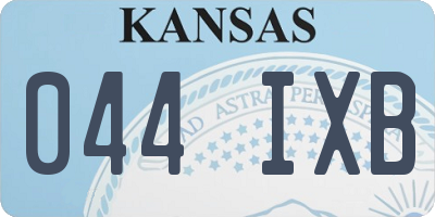 KS license plate 044IXB