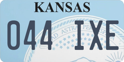 KS license plate 044IXE