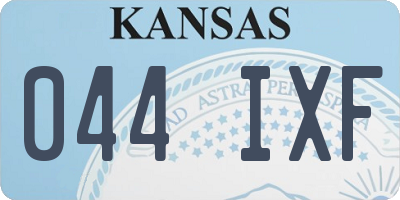 KS license plate 044IXF