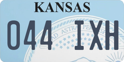KS license plate 044IXH