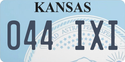 KS license plate 044IXI