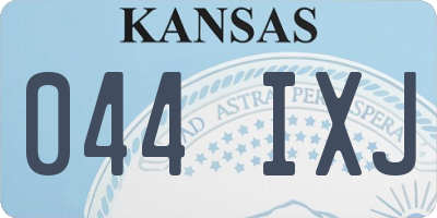 KS license plate 044IXJ