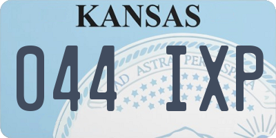 KS license plate 044IXP
