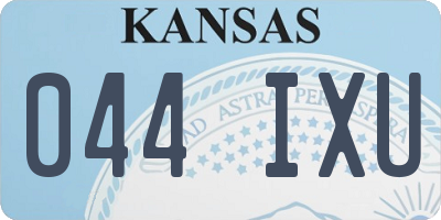KS license plate 044IXU