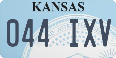 KS license plate 044IXV