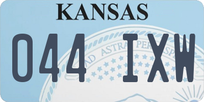 KS license plate 044IXW
