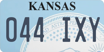 KS license plate 044IXY