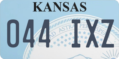KS license plate 044IXZ
