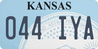 KS license plate 044IYA