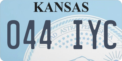 KS license plate 044IYC