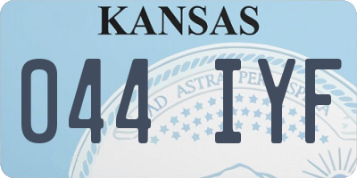 KS license plate 044IYF