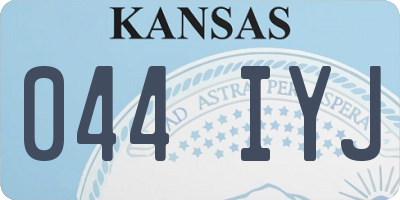 KS license plate 044IYJ