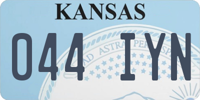 KS license plate 044IYN