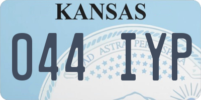KS license plate 044IYP