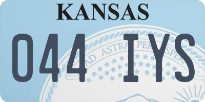 KS license plate 044IYS