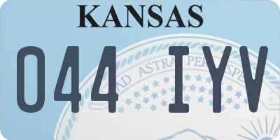KS license plate 044IYV