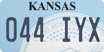 KS license plate 044IYX