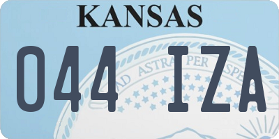 KS license plate 044IZA