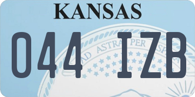 KS license plate 044IZB